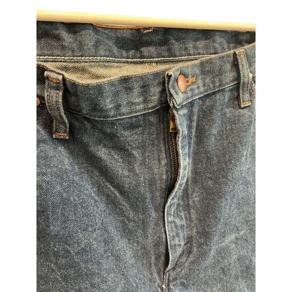 Vintage Wrangler Mens Straight Leg Blue Jeans 38 x 36 Western Farm Rodeo Outdoor - Picture 6 of 7